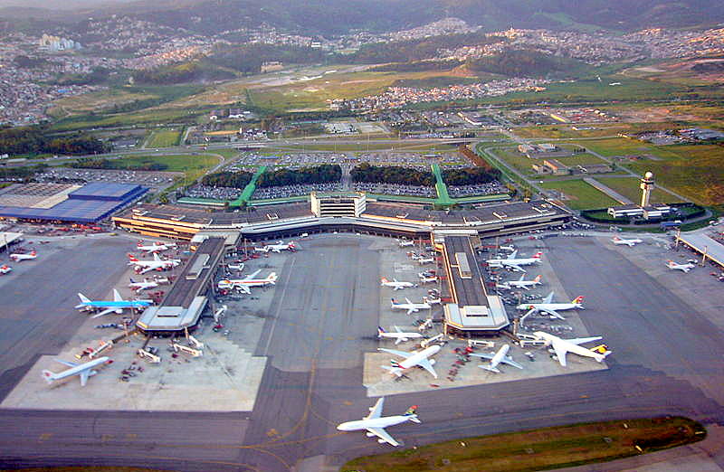 Recently (2012) privatized Sao Paulo/Guarulhos International Airport. (GRO) Author: Andomenda at the English language Wikipedia
