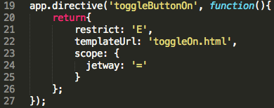 App directive for the Toggle Button. Credit: www.aeriaa.com
